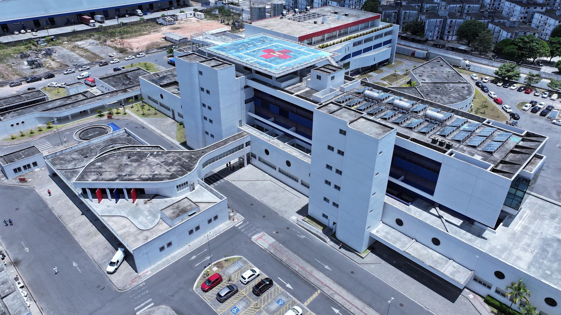 Hospital Metropolitano: Vista aérea do complexo hospitalar